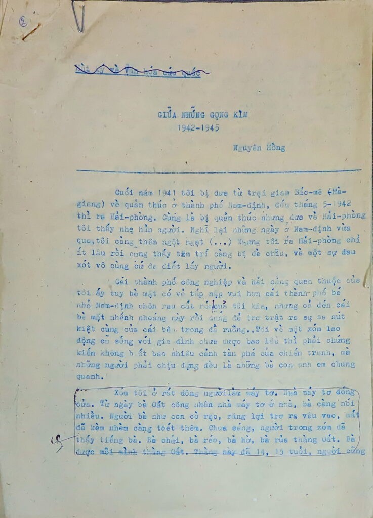 Giữa những gọng kìm - Bút ký của nhà văn Nguyên Hồng