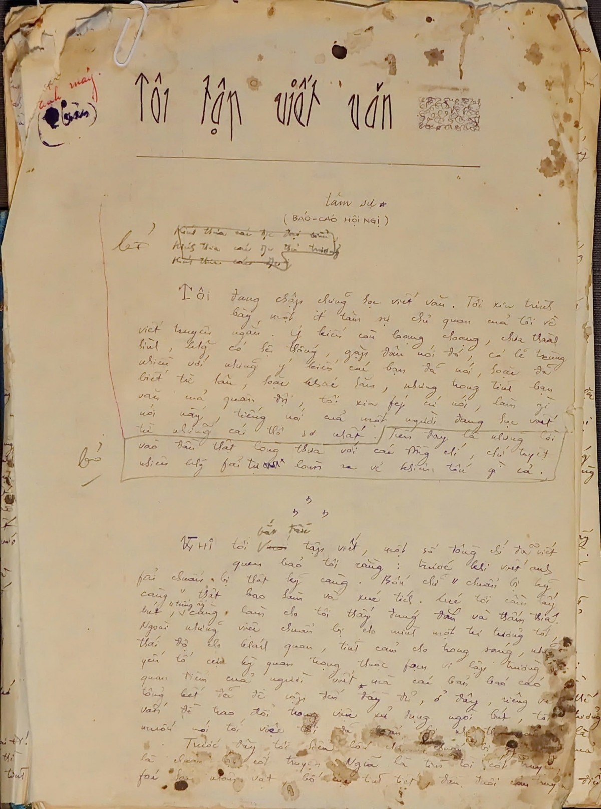 Tôi tập viết văn - Bút ký của nhà văn Nguyễn Thi