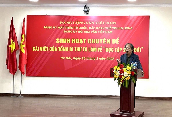 dang uy hoi nha van viet nam to chuc sinh hoat chuyen de tim hieu bai viet cua tong bi thu to lam ve hoc tap suot doi