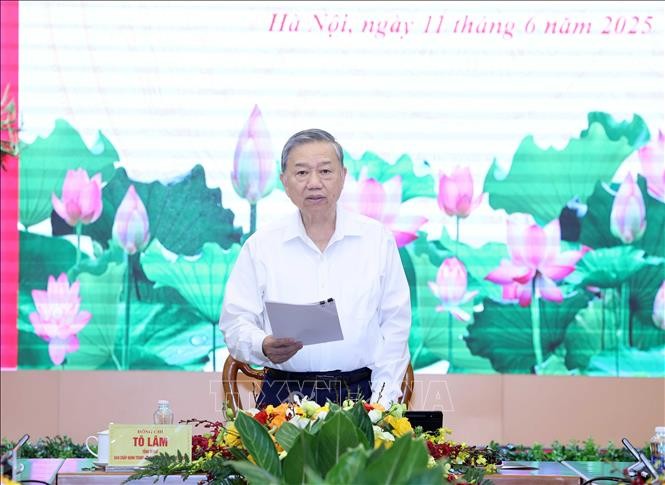 Đồng chí Tổng Bí thư Tô Lâm làm việc với Ban Tuyên giáo và Dân vận Trung ương