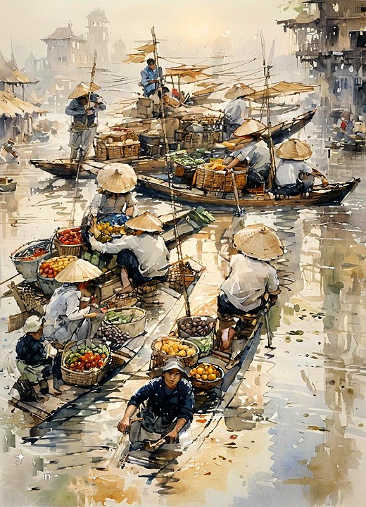 Chợ nổi Bến Bần. Truyện ngắn của Nguyễn Chí Ngoan