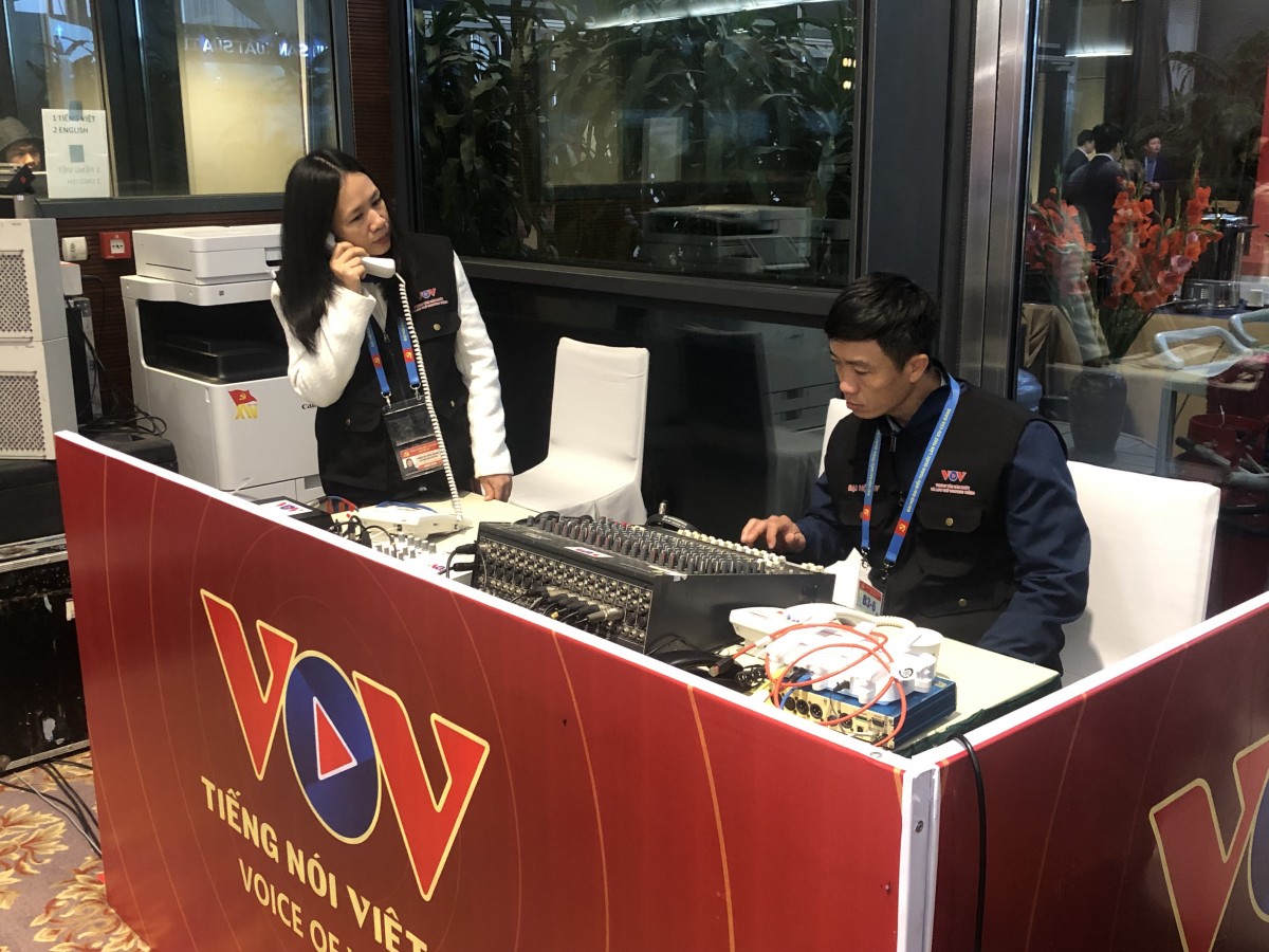 Cabin tác nghiệp của các phóng viên VOV.