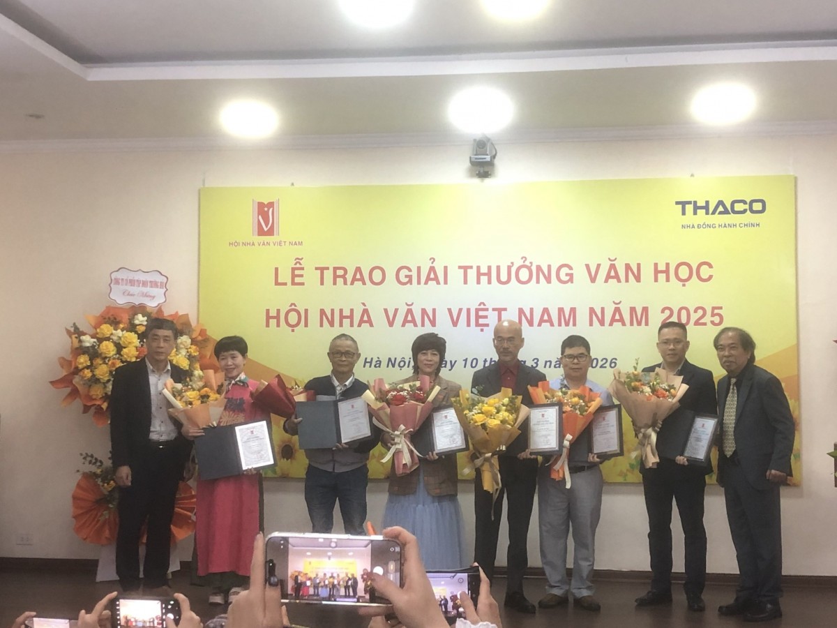 Hội Nhà văn Việt Nam trao Giải thưởng Văn học năm 2025