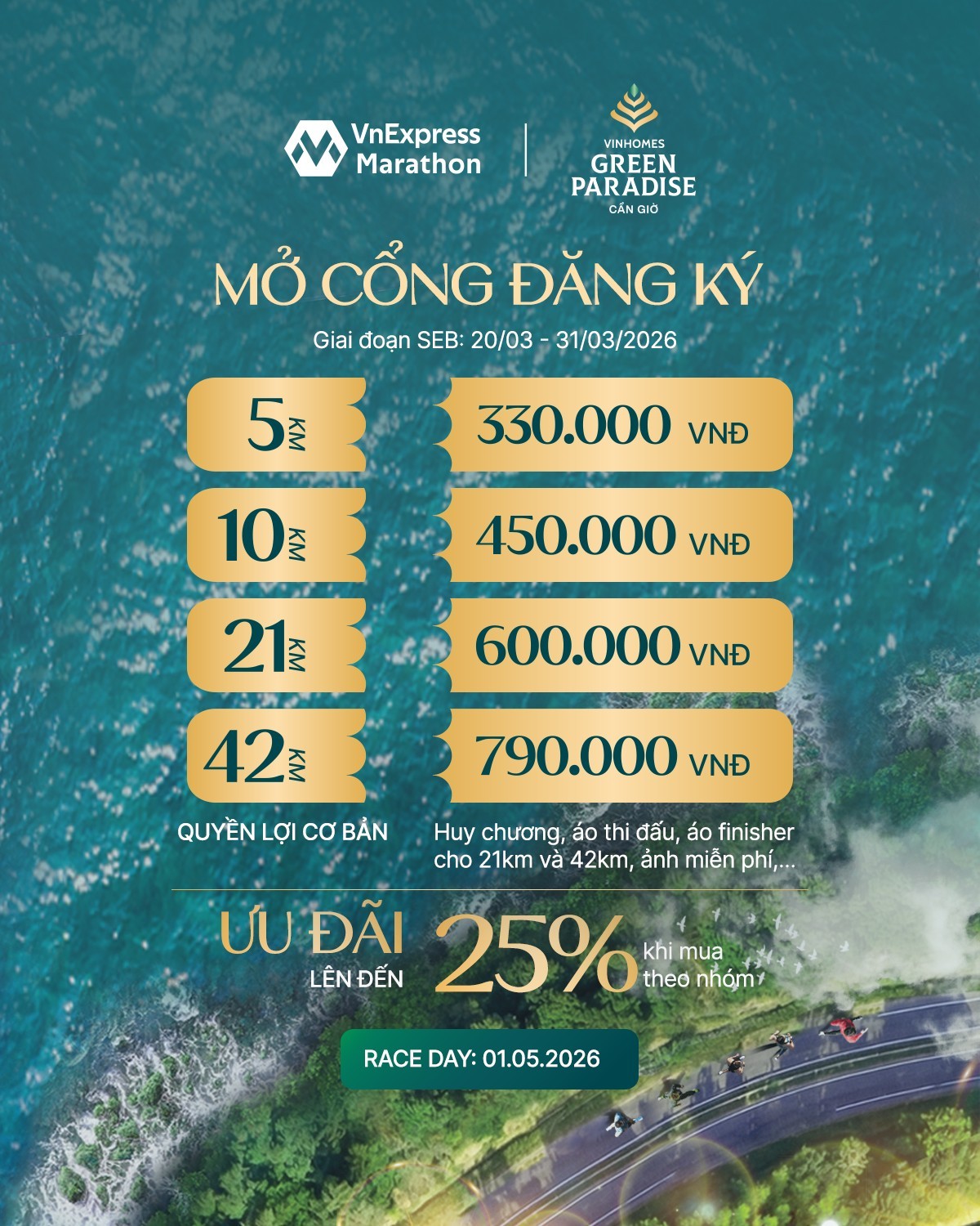 Giải chạy 5.000 runner tại Cần Giờ tiếp thêm sức hút cho biểu tượng du lịch mới của TP.HCM