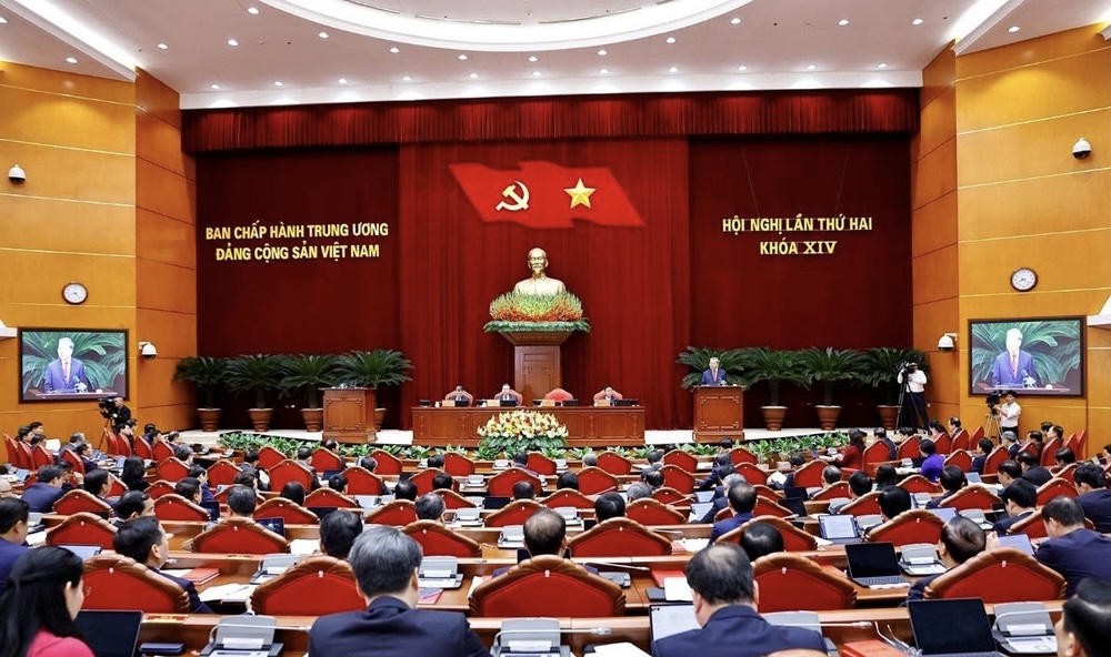 Thông cáo báo chí về ngày làm việc thứ hai Hội nghị Trung ương 2 khoá XIV