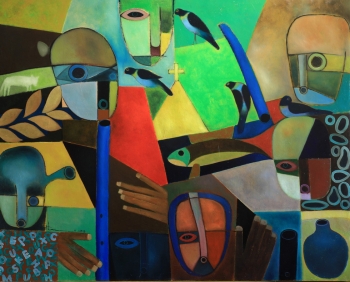 khai mac trien lam nguoi thoi sao cua nha van nguyen quang thieu