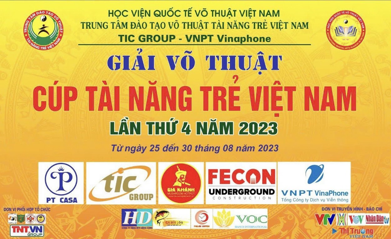 Sắp diễn ra Giải Võ thuật Cúp Tài năng trẻ Việt Nam lần thứ 4 năm 2023