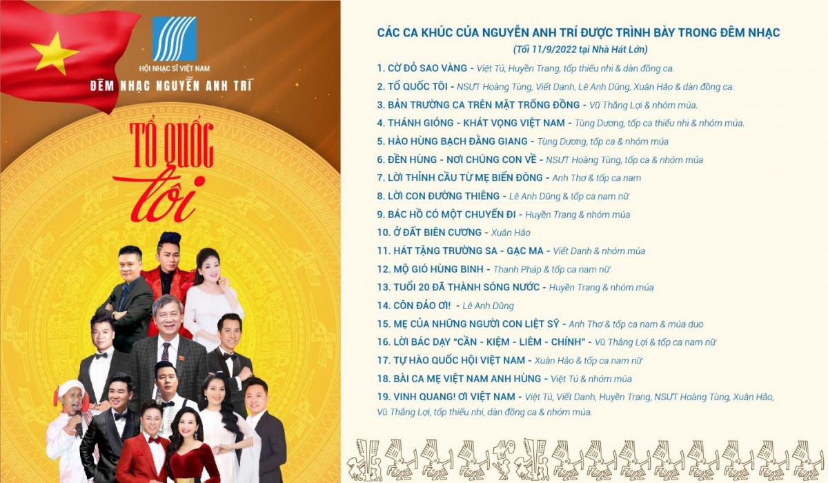Đêm ca nhạc "Tổ quốc tôi" của tác giả Nguyễn Anh Trí